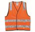 Maxisafe Orange Breathable, Lightweight, Water Resistant Hi Vis Vest, XL