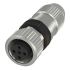 BALLUFF Circular Connector, 4 Contacts, Cable Mount, M12 Connector, Socket, IP67