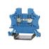 RS PRO Blue Feed Through Terminal Block, Single-Level, Cage Clamp Termination