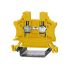 RS PRO Yellow Feed Through Terminal Block, Single-Level, Cage Clamp Termination