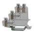 RS PRO Grey Feed Through Terminal Block, 3-Level, Cage Clamp Termination