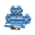 RS PRO Blue Feed Through Terminal Block, 2-Level, Cage Clamp Termination