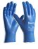ATG Blue Antimicrobial Protection Nitrile, Nylon Work Gloves, Size 7, S, NBR Coated