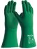 ATG Green Chemical Resistant, Waterproof Nitrile, Nylon Work Gloves, Size 10, XL, NBR Coated