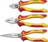 Set di pinze Wiha Tools in Acciaio, lungh. 160 mm, 180 mm, 200 mm Ad angolo retto
