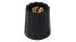 Elma 21mm Black Potentiometer Knob for 6.35mm Shaft Round Shaft, 020 4525