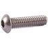 RS PRO Steel Hex Socket Button Screw, 8/32 x 3/4in