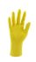 RS PRO 一次性手套, 丁腈橡胶制, M码, 黄色, 无粉末, 100只装