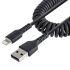 Cable USB 2.0, con A. Lightning Macho, con B. USB A Macho, long. 1m, color Negro