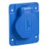 PratiKa Socket IP54 Blue Panel Mount 2P + E Industrial Power Socket, Rated At 16A, 250 V