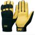 FRONTIER Black/Yellow Abrasion Resistant Work Gloves, Size 8, Medium