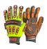 FRONTIER Orange Cut Resistant Work Gloves, Size 9