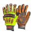 FRONTIER Orange Cut Resistant Work Gloves, Size 8