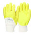FRONTIER Yellow Cotton Extra Grip Latex Gloves, Size 10, Latex Coating