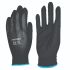 FRONTIER Black Polyester Abrasion Resistant Work Gloves, Size 9, Nitrile Coating