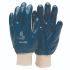 FRONTIER Blue Chemical Resistant Work Gloves, Size 10, XL, Nitrile Coating
