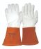 FRONTIER Grey Leather Heat Resistant Work Gloves, Size 9