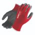 FRONTIER Red Abrasion Resistant Work Gloves, Size 9, Nitrile Coating