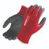 FRONTIER Red Abrasion Resistant Work Gloves, Size 11, XXL, Nitrile Coating