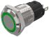 EAO Grøn Lysdiode Kontrollampe, 18 mm Lampe 16mm hulstr., Loddeflig, 12V ac/dc 82 IP65, IP67