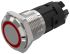 EAO 82 Series Illuminated Illuminated Push Button Switch, Momentary, Panel Mount, 16mm Cutout, SPDT, Red LED, 12V,
