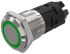 EAO 82 Series Illuminated Illuminated Push Button Switch, Momentary, Panel Mount, 16mm Cutout, SPDT, Green LED, 24V,