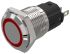 EAO Rød Lysdiode Kontrollampe, 18 mm Lampe 16mm hulstr., Loddeflig, 12V ac/dc 82 IP65, IP67