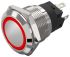 EAO 82 Series Illuminated Illuminated Push Button Switch, Latching, Panel Mount, 19mm Cutout, SPDT, Red/Green LED,