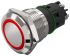 EAO 82 Series Illuminated Illuminated Push Button Switch, Momentary, Panel Mount, 19mm Cutout, SPDT, Red LED, 240V,