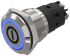 EAO 82 Series Illuminated Illuminated Push Button Switch, Latching, Panel Mount, 19mm Cutout, SPDT, Blue LED, 240V,