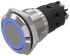 EAO 82 Series Illuminated Illuminated Push Button Switch, Latching, Panel Mount, 19mm Cutout, SPDT, Blue LED, 240V,