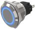 EAO 82 Series Blue Indicator, 12V ac/dc, 22mm Mounting Hole Size, Solder Tab Termination, IP65, IP67