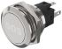 EAO 82 Series Illuminated Illuminated Push Button Switch, Momentary, Panel Mount, 22.3mm Cutout, SPDT, White LED, 240V,