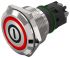 EAO 82 Series Illuminated Illuminated Push Button Switch, Momentary, Panel Mount, 22.3mm Cutout, SPDT, Red LED, 240V,