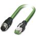 Phoenix Contact Cat5 Straight Male M12 to Straight Male RJ45 Ethernet Cable, Aluminium Foil, Tinned Copper Braid,