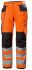 Hi Vis Unisex Warnschutzhose, Baumwolle, Elastan, Polyester Orange, Größe 98cm x 78cm