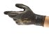 Ansell Black Nitrile Abrasion Resistant Work Gloves, Size 6, XS, Nitrile Coating
