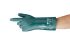 Ansell Green Nitrile Chemical Resistant Work Gloves, Size 8, Medium, Nitrile Coating