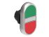 Lovato Green, Red Push Button - Momentary, LPCBL71 Series, 22mm Cutout, Oval