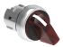 Lovato LPSSL12 Series 2 Position Selector Switch Head, 29.5mm Cutout, Red Handle