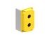 Lovato 双孔塑料空控制台, Φ22.5mm孔径, 黄色, LPZM2A5