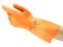 Guantes de trabajo de Algodón Naranja Ansell, talla 6,5, XS, con recubrimiento de Látex, Resistente a sustancias