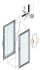 ABB AM2 Series Lockable Steel RAL 7035 Glazed Door, 600mm W, 2.2m L for Use with IS2 Enclosures