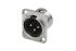 Re-An Products Socket Mount XLR Connector, Male, 3 Way