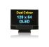 Midas 0.96Zoll OLED-Display 128 x 64pixels, 21.738 x 11.204mm Blau, Gelb Passiv-Matrix, I2C, Parallel, SPI Interface
