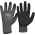 DNC Black/Grey Polyester General Purpose Latex Gloves, Size Medium, Latex Coating