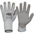 DNC Grey Polyurethane Abrasion Resistant, Cut Resistant, Heat Resistant, Tear Resistant Cut Resistant Gloves, Size 7