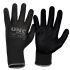 DNC Black Polyester General Purpose Work Gloves, Size 8, Nitrile Coating