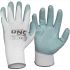 DNC White/Grey Polyester General Purpose Work Gloves, Size 9, Nitrile Coating