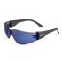 Gafas de seguridad DNC, color de lente Espejo azul, Humo